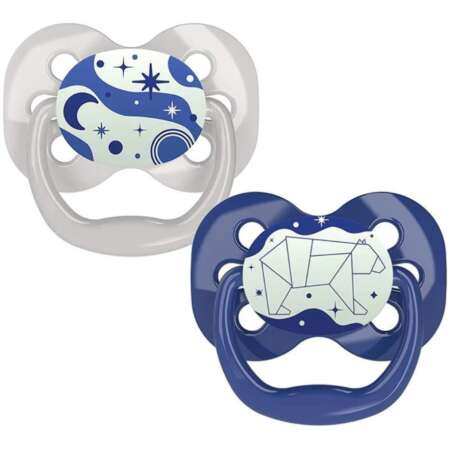 Dr. Brown's Advantage Baby Pacifiers, 0-6 Month, Blue, 2 Count