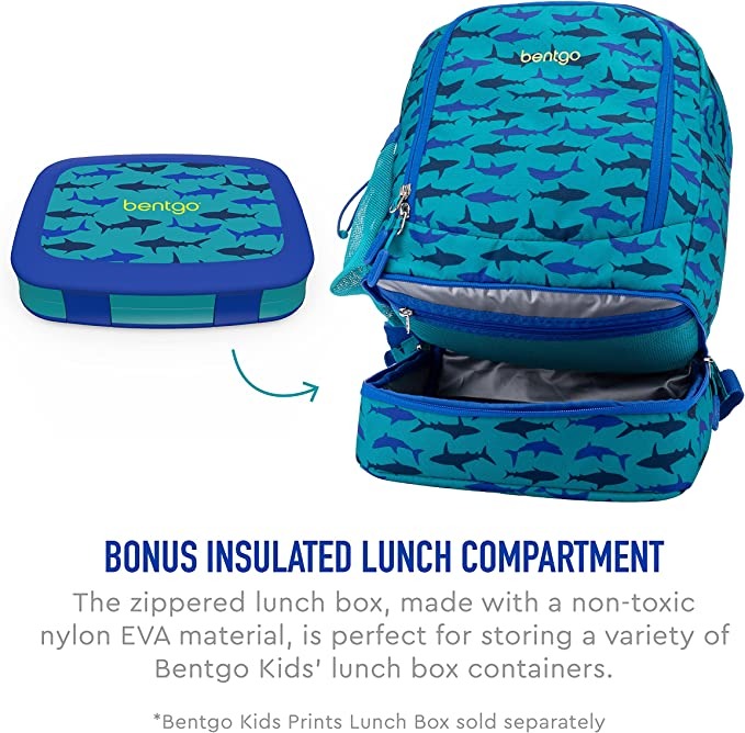 Bentgo 2-in-1 Backpack & Insulated Lunch Bag Set With Kids Prints Lunch Box  (Dinosaur)