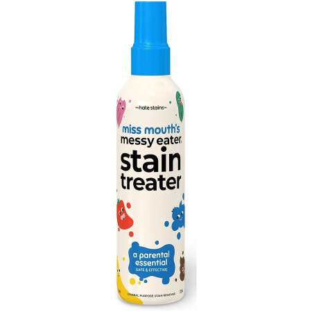 Miss Mouth's HATE STAINS CO Stain Remover for Clothes - 4oz 2 Pack of Newborn & Baby Essentials Messy Eater Stain Treater Spray - No Dry Cleaning Food, Grease, Coffee Off Laundry, Underwear, Fabric