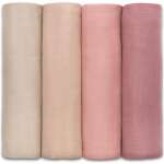 Comfy Cubs Muslin Swaddle Blankets (Pack of 4) - 47” x 47” - Cream, Blush, Bold Blush, Mauve