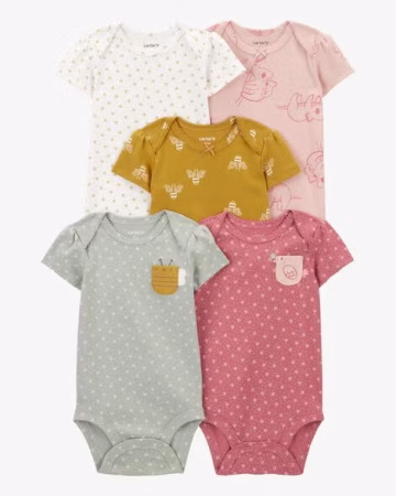 Baby 5-Pack Short-Sleeve Bodysuits