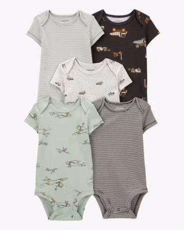 Baby 5-Pack Short-Sleeve Bodysuits