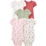 Baby 5-Pack Cherries & Hearts Short-Sleeve Bodysuits
