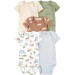 Carter's 5-Pack Animal Printed Short-Sleeve Bodysuits