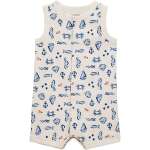 Baby Sea Print Snap-Up Cotton Romper