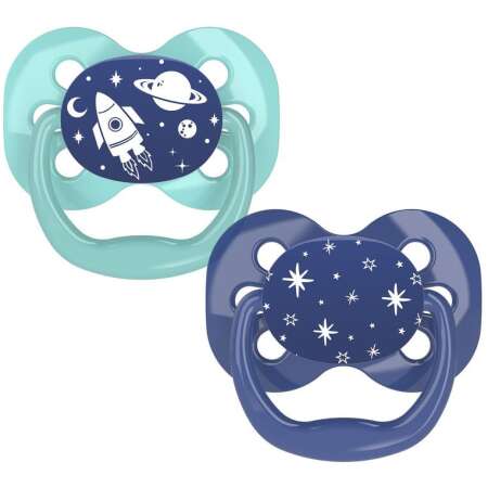 Dr. Brown's Advantage Baby Pacifiers, 0-6 Month, Blue, 2 Count Copy