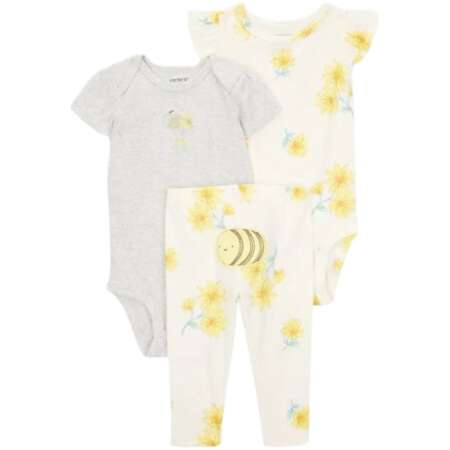 Baby Girl 3-Piece Bee Little Character Set® - Cream/Yellow