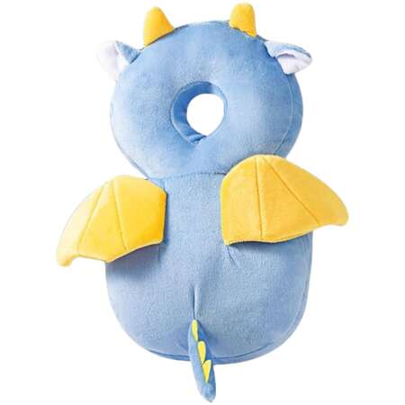 Toddler Baby Head Protection Cushion Backpack Wear- Blue Dinosaur