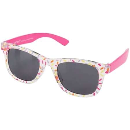 Kid Confetti Print Wayfarer Sunglasses - Pink