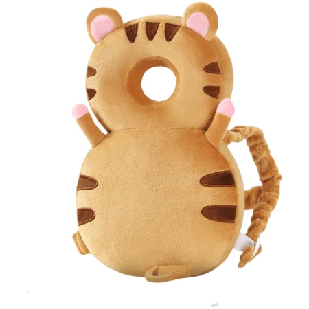 Toddler Baby Head Protection Cushion Backpack Wear- Brown Tiger