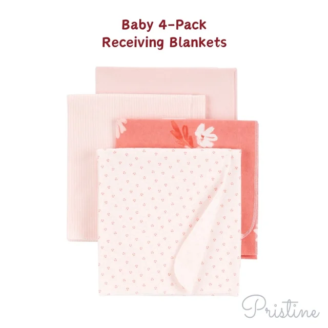 Perfect for swaddling, burping or cuddling, these receiving blankets are crafted in soft, breathable cotton to keep your newborn comfy and cozy.